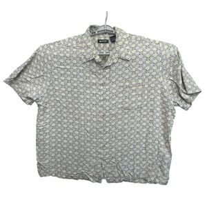 Puritan Button Up Shirt Mens 3XL Multi Color Rayon Tropical Palm Lot of 3 Casual